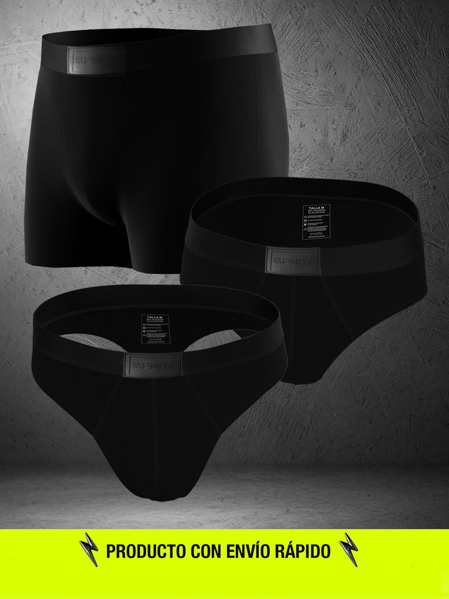 Pack Esenciales 02 (Boxer-Sutién deportivo-Brief)