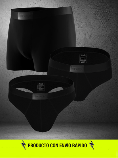 Pack Esenciales 02 (Boxer-Sutién deportivo-Brief)