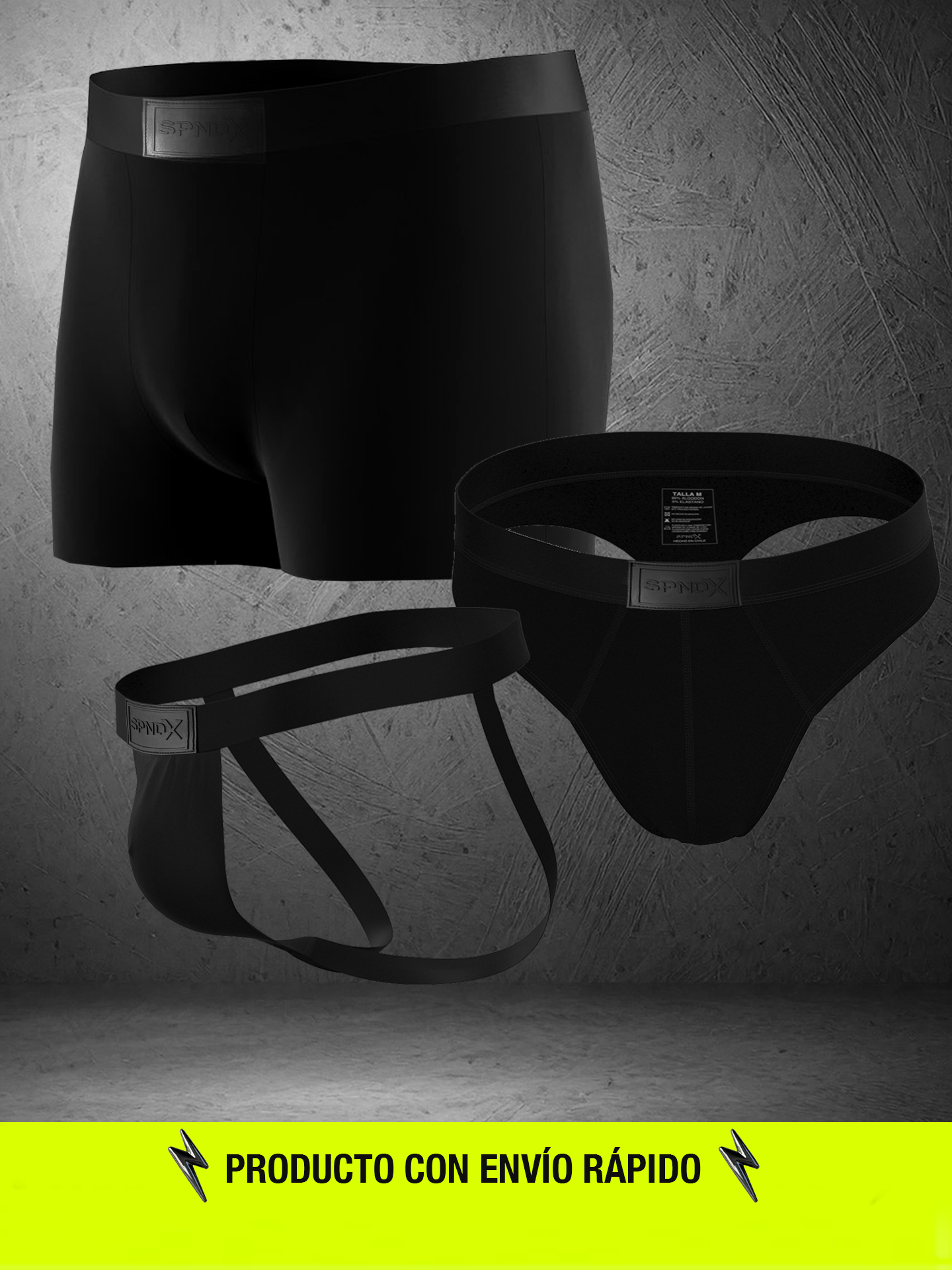 Pack Esenciales 03 (Boxer-Sutién deportivo-Jockstrap)