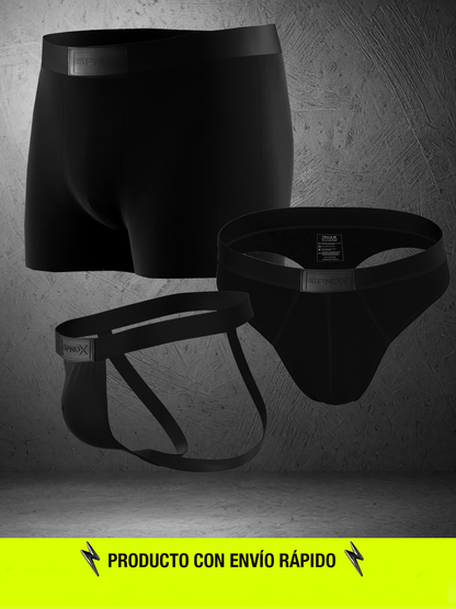 Pack Esenciales 03 (Boxer-Sutién deportivo-Jockstrap)