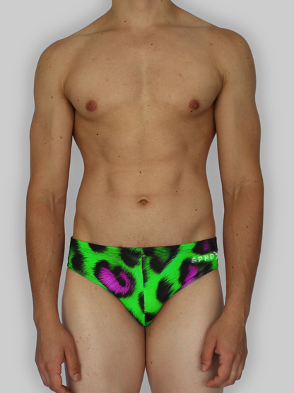 Bañador Leopardo Verde/Fucsia SPNDX
